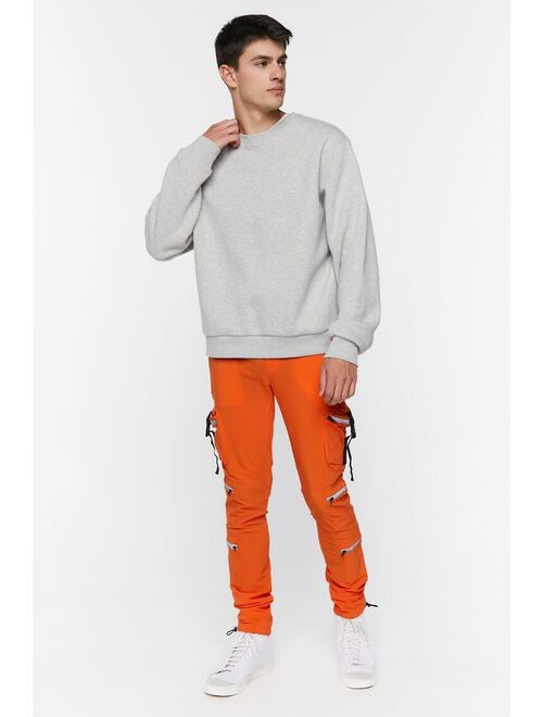 Forever 21 Toggle Drawstring Cargo Joggers Orange