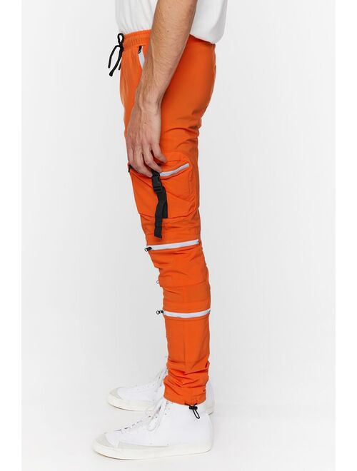 Forever 21 Toggle Drawstring Cargo Joggers Orange