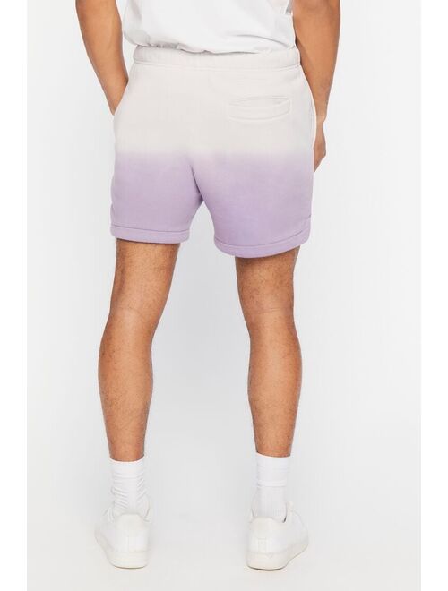 Forever 21 Dip Dye Fleece Shorts Purple/White