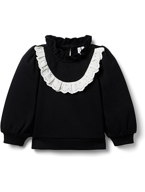 Janie and Jack Eyelet Trim Sweatshirt (Toddler/Little Kid/Big Kid)