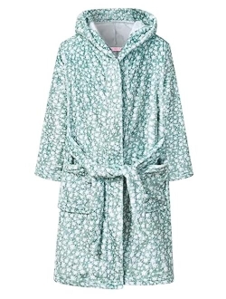 CHILDRENSTAR Girls Robe Kids Bathrobes Plush Soft Fleece Pajamas Sleepwear