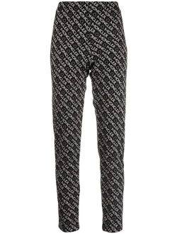 logo-print jersey trousers