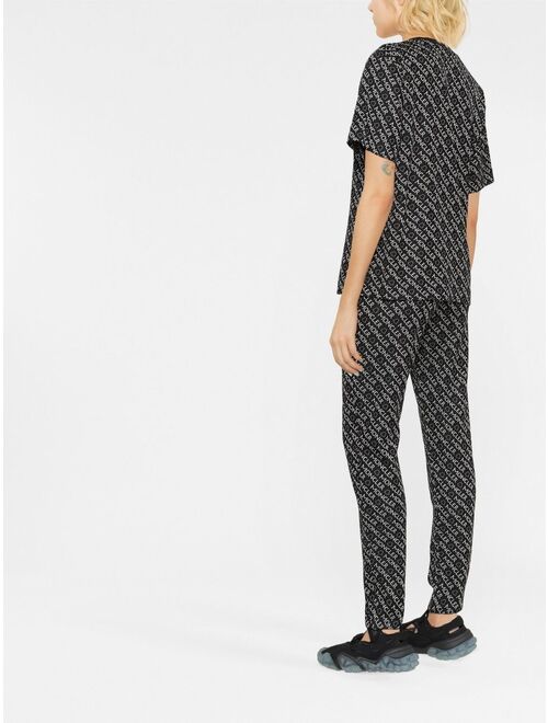 Moncler logo-print jersey trousers