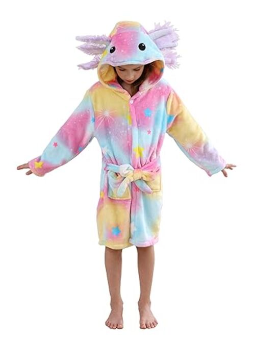 CuteOn Bathrobe for Women Soft Fleece Hooded Plush Loungewear