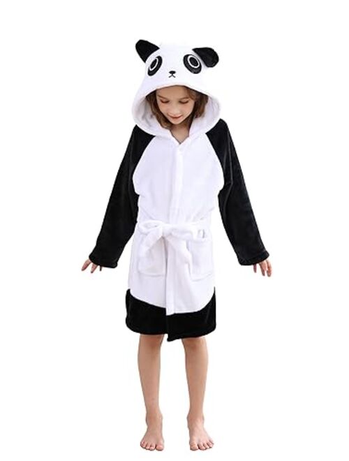 CuteOn Bathrobe for Women Soft Fleece Hooded Plush Loungewear