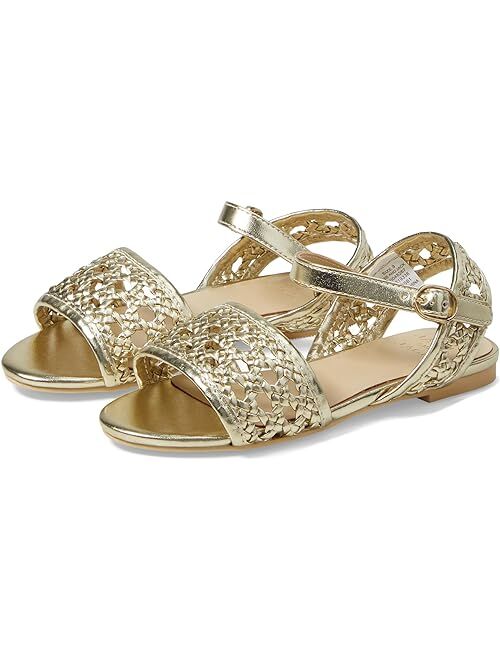 Janie and Jack Metallic Basket Weave Sandals (Toddler/Little Kid/Big Kid)