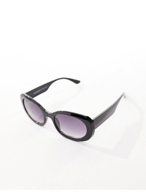 AJ Morgan chunky oval sunglasses in black