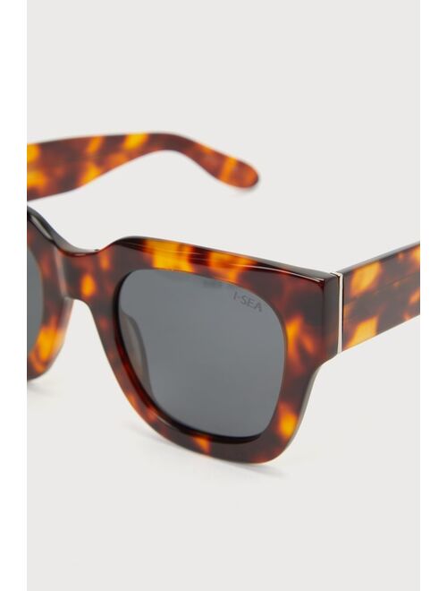 I-SEA Jolene Brown Tortoise Square Sunglasses