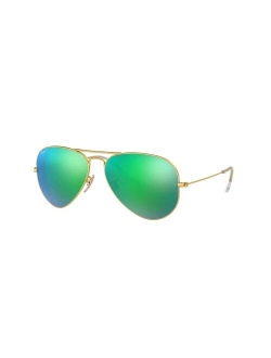 Unisex Polarized Sunglasses, RB3025 AVIATOR CLASSIC