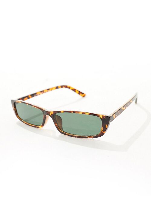 AJ Morgan narrow sunglasses in tortoiseshell