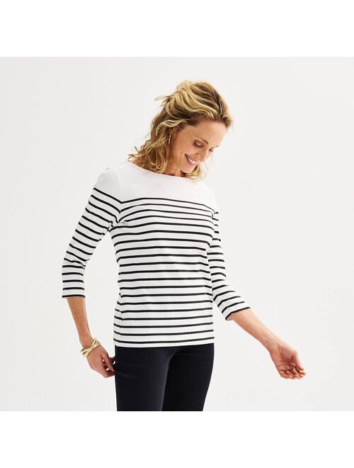 Women's Croft & Barrow Boatneck Top