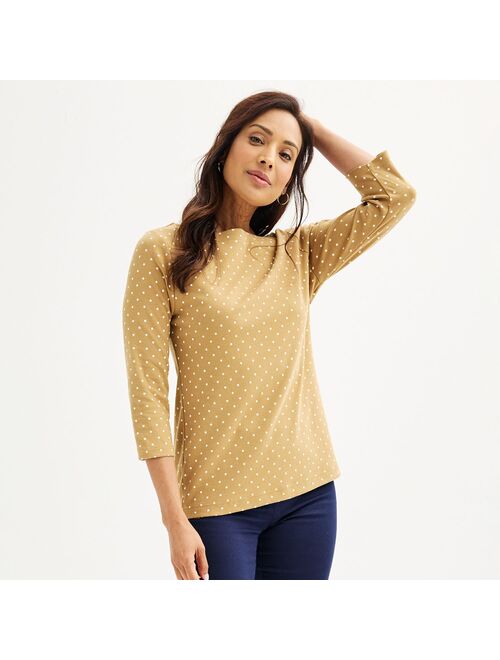 Women's Croft & Barrow Boatneck Top