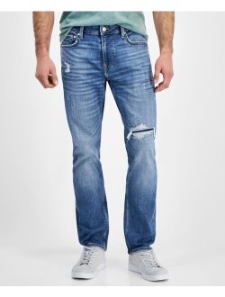 Men's Regular-Straight Fit Destroyed Jeans