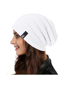 Ruphedy Women Slouchy Beanie Hat Knit Long Baggy Slouch Skull Cap for Winter