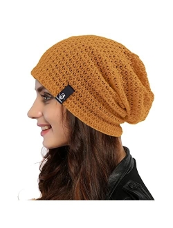 Ruphedy Women Slouchy Beanie Hat Knit Long Baggy Slouch Skull Cap for Winter