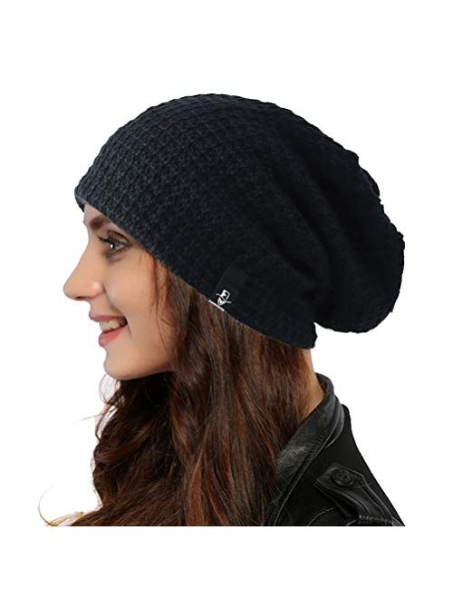 Ruphedy Women Slouchy Beanie Hat Knit Long Baggy Slouch Skull Cap for Winter