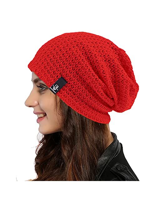 Ruphedy Women Slouchy Beanie Hat Knit Long Baggy Slouch Skull Cap for Winter