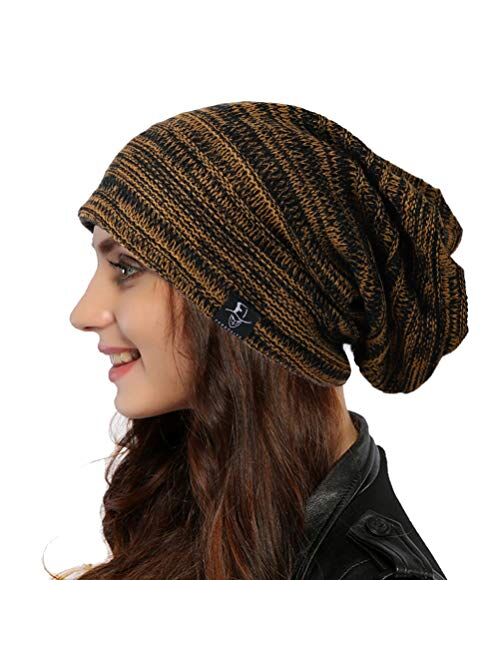 Ruphedy Women Slouchy Beanie Hat Knit Long Baggy Slouch Skull Cap for Winter