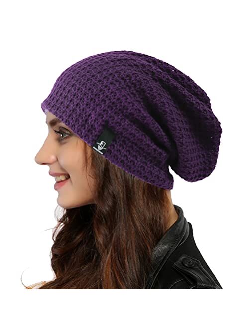 Ruphedy Women Slouchy Beanie Hat Knit Long Baggy Slouch Skull Cap for Winter