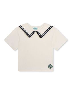 Kids sailor-collar cotton T-shirt