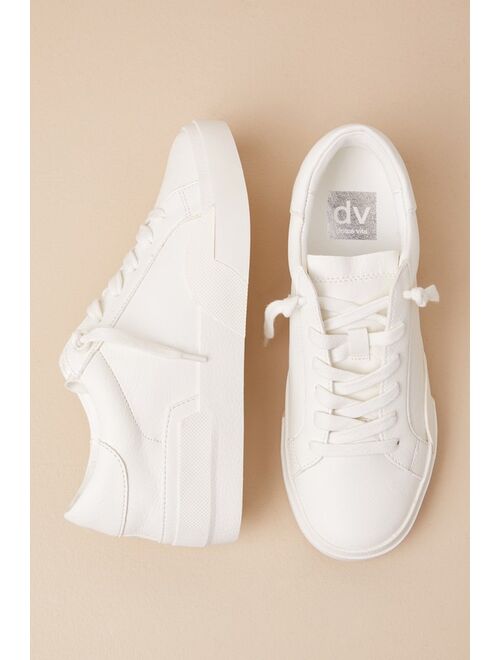 DV By Dolce Vita Helix White Lace-Up Sneakers