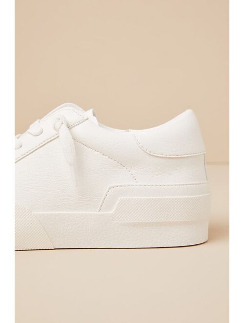 DV By Dolce Vita Helix White Lace-Up Sneakers