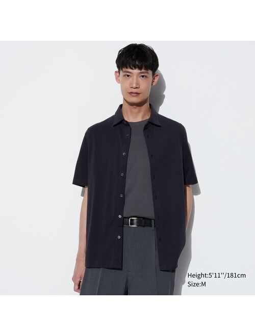 Uniqlo AIRism Cotton Full Open Polo Shirt