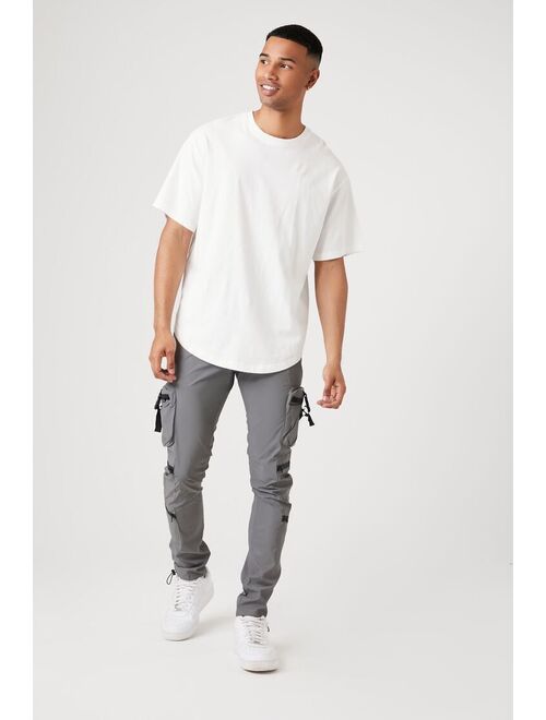 Forever 21 Reflective Cargo Joggers Grey/Multi