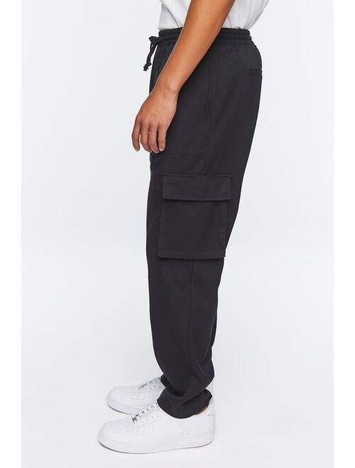 Forever 21 Drawstring Cargo Joggers Black