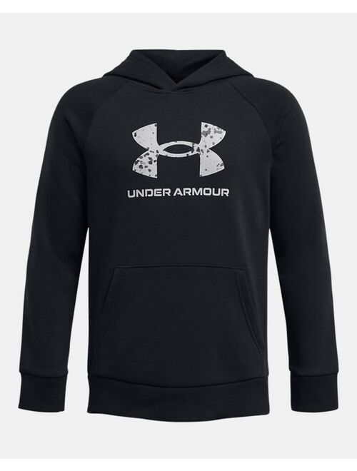 Under Armour Boys' UA Rival Fleece Big Logo Print Fill Hoodie