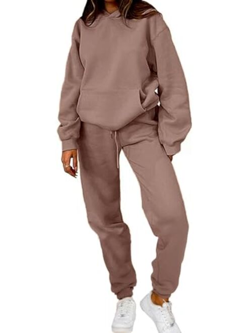 PAODIKUAI Women 2 Piece Outfits Hoodie Sweatsuits Set Sweatpants Long Sleeve Sweatshirt Matching Joggers Tracksuit Sets