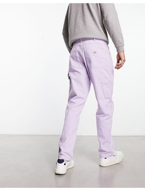 Dickies garyville hickory carpenter jeans in lilac