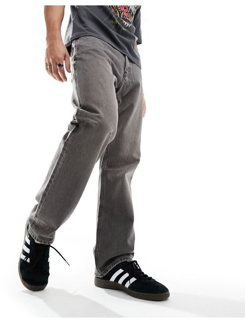 Weekday Space relaxed fit straight leg jeans in clay gray