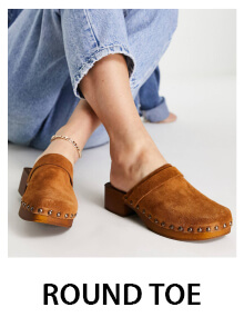 Round Toe Mules & Clogs for Women