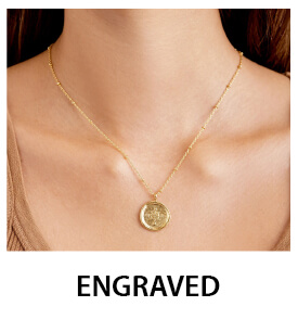 Engraved necklace for women